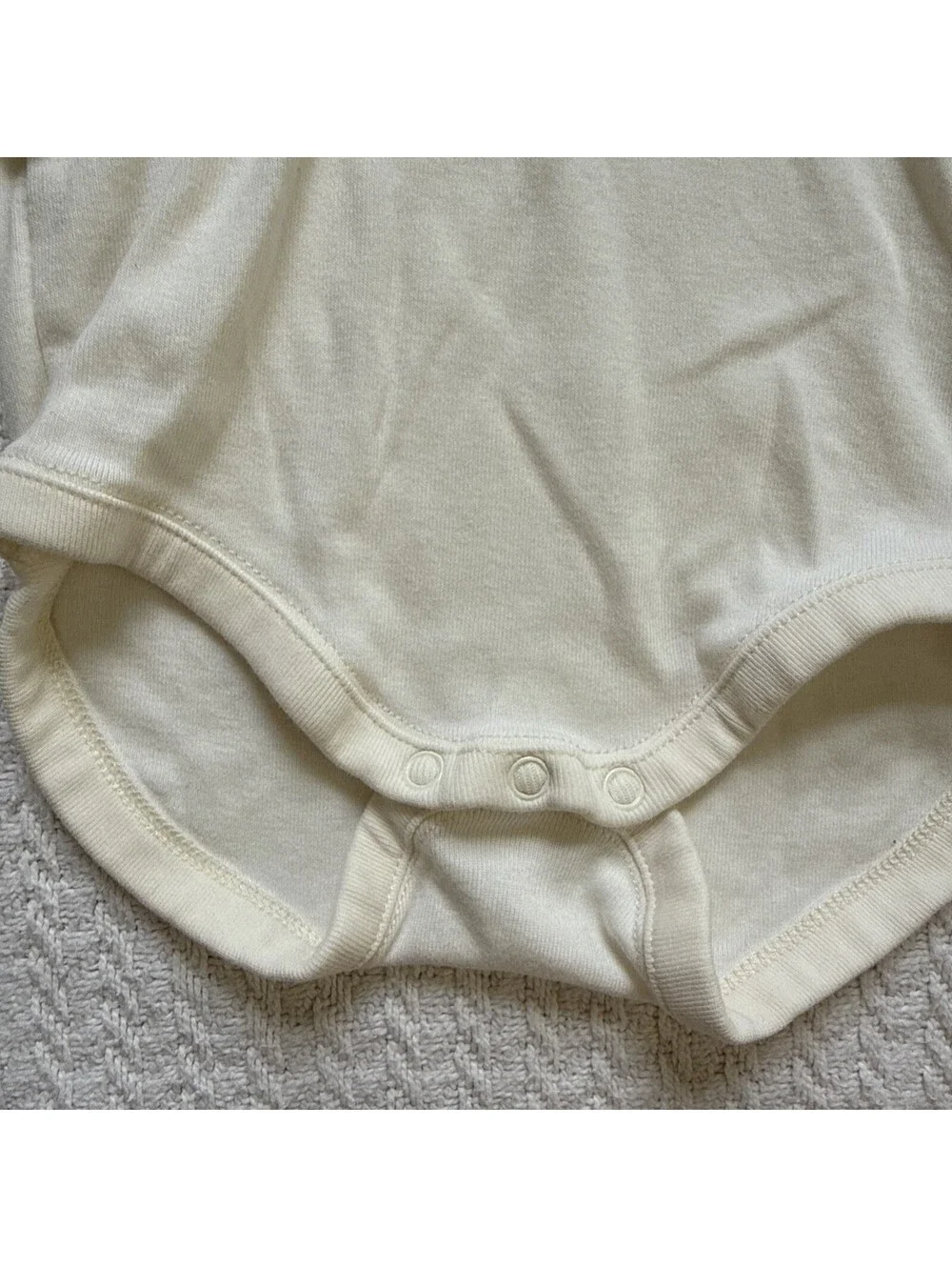 Vintage Gymboree 2004 Baby Girl Ivory Collared Long Sleeve Bodysuit 6-12M